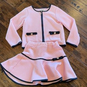 Richie House Pink Two Piece Knit Suit